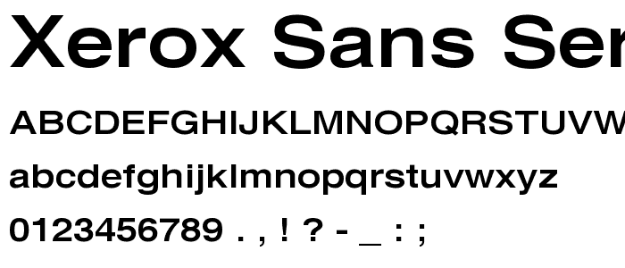 Xerox Sans Serif Wide Bold police